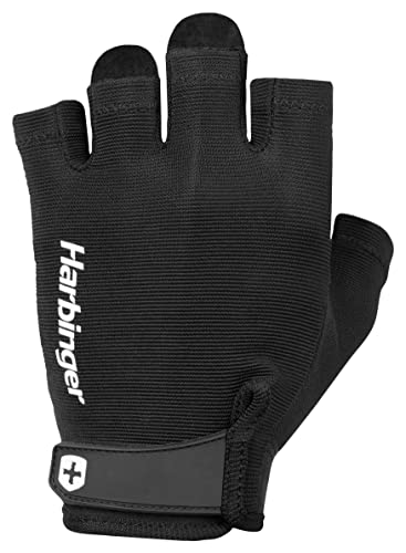 Harbinger Power Gloves 2.0 für Gewichtheben, Training, Fitness und Fitnessstudio, Unisex, Schwarz, Größe L von Harbinger