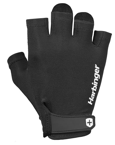 Harbinger Pro Gloves 22249 Lightweight and Flexible Gloves with Improved Breathability for Moderate Support, Medium, Unisex, Black, S von Harbinger