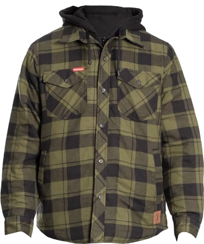 Hard Yakka Quilted Flannel Shacket Fern von Hard Yakka