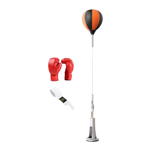 Box-Reaktionsball mit Ständer, höhenverstellbar, Boxausrüstung, Box-Speedbag, Boxsack für zu Hause im Fitnessstudio, Fürerwachsene Mithandschuhen von Harilla