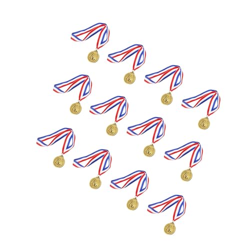 Harilla 12-teilige Auszeichnungsmedaillen mit Bändern, Fußballmedaille aus Zinklegierung als Preisgeschenk, 5 cm große Trophäenmedaille für Sportturniere von Harilla