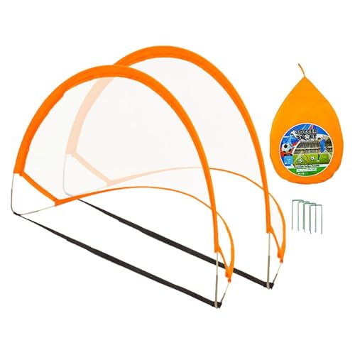 Harilla 2-teiliges Fußballtorset für Kinder, Mini-Fußballtore, Trainingsgerät, leichtes Fußballtorgestell für Outdoor-Sportspiele für den Rasen, 60 X 40 X 40cm von Harilla