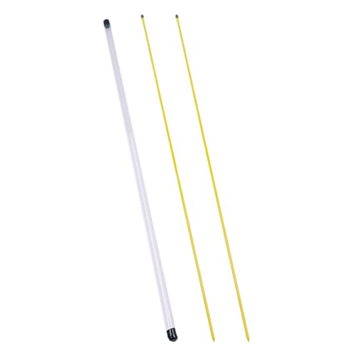 Harilla 2X Golf Ausrichtung Sticks mit Klar Lagerung Rohr Haltung Korrektur Putter Lehre Golf Swing Trainer für Schwung Praxis, Gelb, 100CM von Harilla