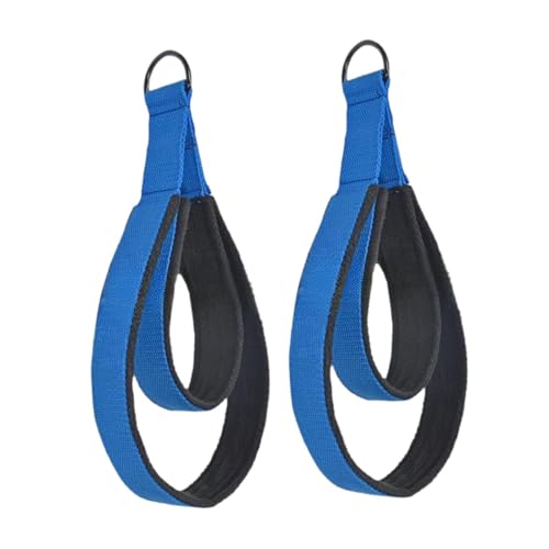 Harilla 2X Pilates Doppel Schleife Strap D Ringe Straps Griff Frauen Leichte Übung Band Yoga Gurt, Tiefes Blau von Harilla