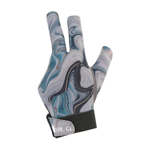 Harilla 3-Finger-Billardhandschuh, Snooker-Sporthandschuh, Handschuhe, Zubehör, verstellbares Handgelenk, Rutschfester Snooker-Handschuh für die Linke Hand, Stil c von Harilla