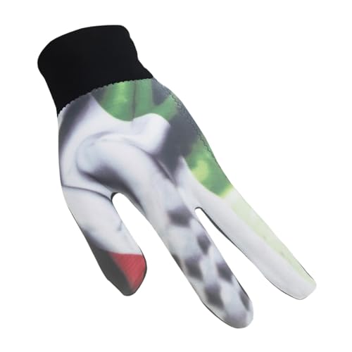 Harilla 3-Finger-Billardhandschuh, elastischer Handschuh, Damen und Herren, rutschfest, atmungsaktiv, Snooker-Queue-Handschuh, Pool-Queue-Handschuh für, Stil c von Harilla