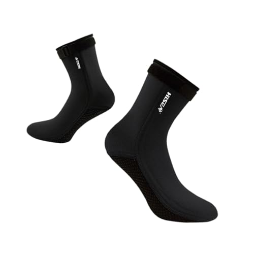 Harilla 3mm Neopren Socken Tauchen Socken Fitness Zubehör Ausrüstung Weiche Neoprenanzug Socken Schwimmen Socken für Schwimmen Outdoor Sport Strand, schwarz S von Harilla