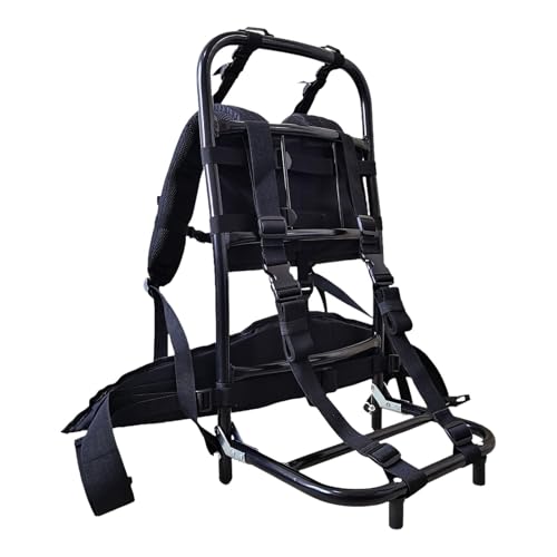 Harilla 60 kg Schwerer Tragerucksackrahmen, gefalteter Taschenrahmen, Stabiler Nylon-Rucksack aus Premium-Aluminiumlegierung für Ausrüstung zum Wandern im, Schwarz Harilla 60 kg Schwerer Tragerucksackrahmen, gefalteter Taschenrahmen, Stabiler Nylon-Rucksack aus Premium-Aluminiumlegierung für Ausrüstung zum Wandern im, Schwarz von Harilla
