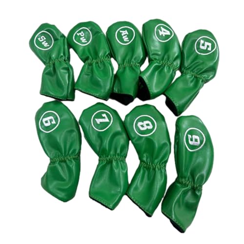 Harilla 9 stück Golf Eisen Headcovers Golf Club Head Covers Eisen Leichte Weiche Futter Tragen Beständig Schutzhüllen Eisen Kopf, Grün von Harilla