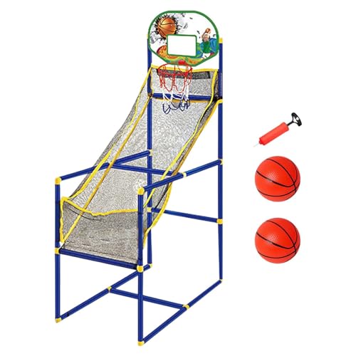 Harilla Arcade-Basketballspiel-Set, Sportspielzeug mit Bällen und Reifen, Luftpumpe inklusive, einstellbare Höhen für Jungen im Alter von 3 4 5 6 7 8 Jahren, Maschine und 2 Bälle von Harilla