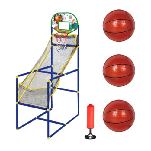 Harilla Arcade-Basketballspiel-Set für Kinder mit Rückwand, einfach zu bedienen, mit Luftpumpe und Bällen, Basketballkorb, tragbar, für Karneval und Zuhause, 3 Bälle von Harilla