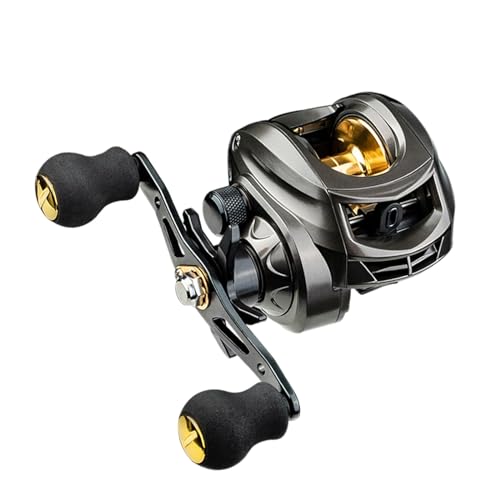 Harilla Baitcasting-Angelrolle, tragbare Baitcaster-Rolle für Süßwasser-/Salzwasser-Angelausrüstung, Linke Hand Harilla Baitcasting-Angelrolle, tragbare Baitcaster-Rolle für Süßwasser-/Salzwasser-Angelausrüstung, Linke Hand von Harilla