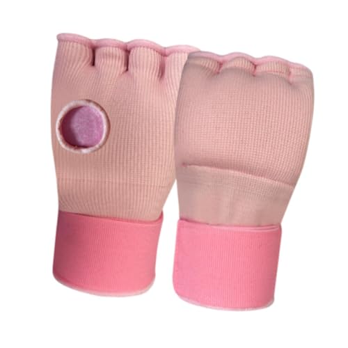 Harilla Boxhandbandagen, Innenhandschuhe mit Langer Handgelenkschlaufe für Erwachsene, weich gepolsterter Handschutz für Kickboxen, Schlagtraining, Rosa von Harilla