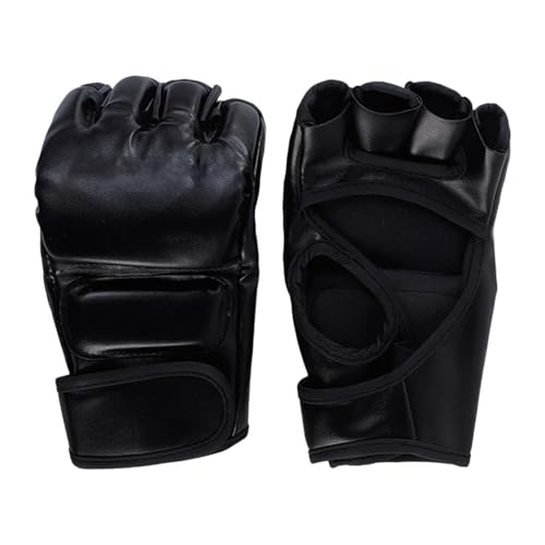 Harilla Boxhandschuhe Sport Fäustlinge Halbfinger Leichte Halbhandschuhe Boxsackhandschuhe für Karate Kampftraining MMA Grappling, Farbe von Harilla