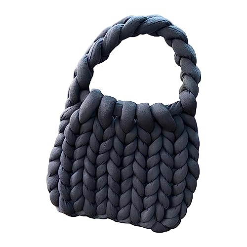 Harilla Damen-Häkeltasche, Unterarmtasche, Handtasche, Einkaufstasche, Clutch, Geldbörse, Stricktasche, Elegante Strick-Geldbörse für Frühling, Outdoor, Schwarz Harilla Damen-Häkeltasche, Unterarmtasche, Handtasche, Einkaufstasche, Clutch, Geldbörse, Stricktasche, Elegante Strick-Geldbörse für Frühling, Outdoor, Schwarz von Harilla