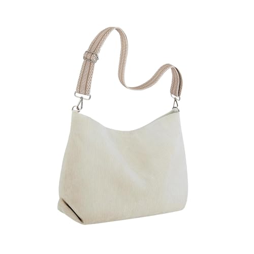 Harilla Damen Umhängetasche Elegante Satchel Tote Bag für Outdoor Arbeit Pendeln Einkaufen, Beige von Harilla