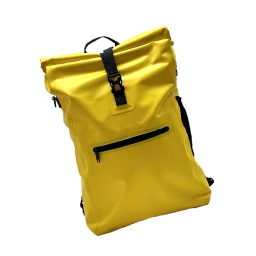 Harilla Doppelte Fahrradtasche, wasserdichter Rucksack, Einkaufstasche, reflektierende Fahrradtasche, 30 l, für Touren, Pendeln, Fahrradzubehör, Gelb von Harilla