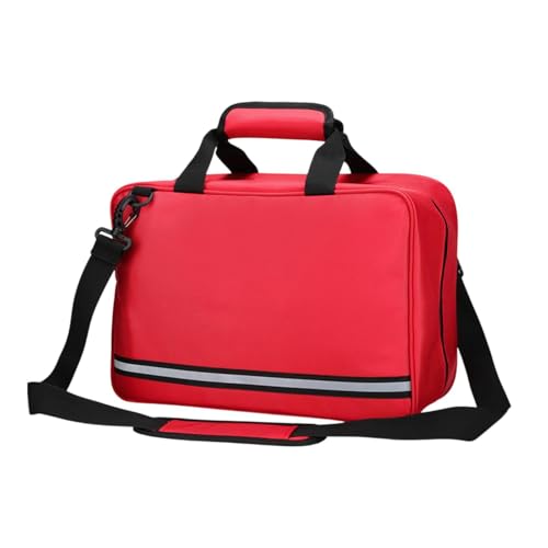 Harilla Erste-Hilfe-Tasche, leer, Erste-Hilfe-Tasche, Handtasche, verschleißfest, First-Responder-Tasche für das Fitnessstudio/Auto, Rot von Harilla