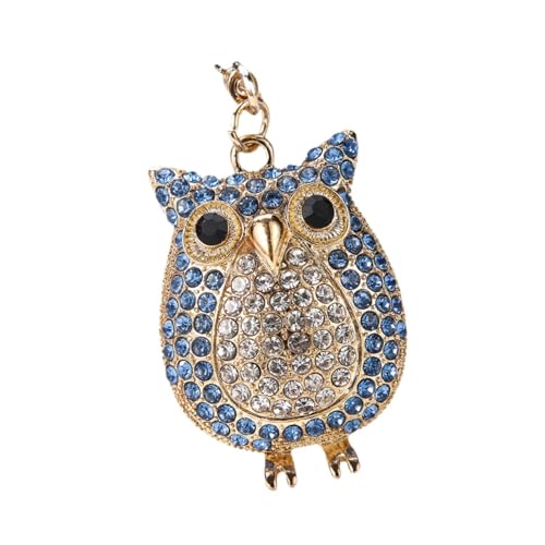 Harilla Eule Schlüsselanhänger Ornament für Frauen Kreativer Geldbeutel Charm Bling Eule Tier Schlüsselanhänger, Blau von Harilla