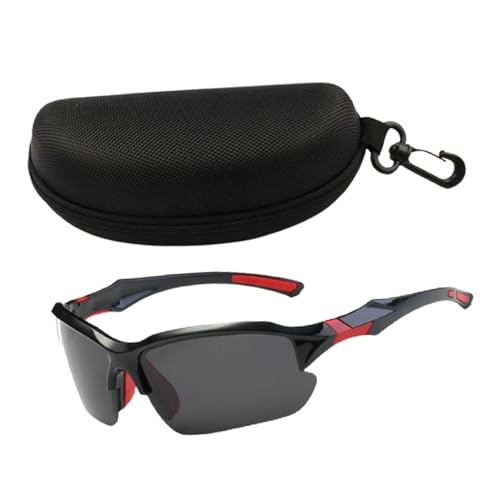 Harilla Fahrradbrille, Sport-Sonnenbrille, leicht, für Damen und Herren, polarisierte Sonnenbrille für Golf, Outdoor-Aktivitäten, Baseball, Ski, grau von Harilla