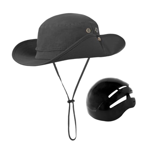 Harilla Fahrradhelm, Fischermütze, atmungsaktiv, modisch, mit Kinnriemen, Erwachsenenhelm, Surf-Bucket-Hut für Frauen und Männer, Pendeln, Arbeit, Schwarz Harilla Fahrradhelm, Fischermütze, atmungsaktiv, modisch, mit Kinnriemen, Erwachsenenhelm, Surf-Bucket-Hut für Frauen und Männer, Pendeln, Arbeit, Schwarz von Harilla