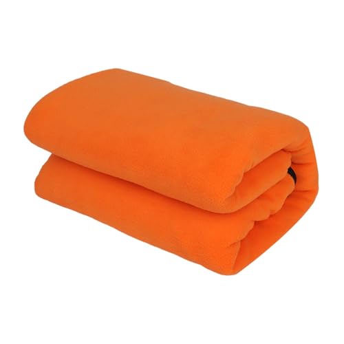 Harilla Fleece-Schlafsack-Innenschlafsack, Einzelschlafsack, tragbare Notfalldecke mit Reißverschluss für Trekking, Bergsteigen, Reisen, Orange von Harilla