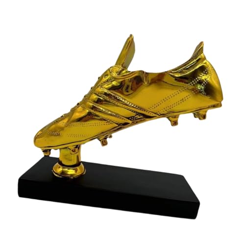 Harilla Fußballtrophäe, Fußballtrophäe, dekorative Trophäe aus Kunstharz, Skulptur für Heimdekoration, Bücherregal, Büro, Schrank, Requisiten, Schwarzer Sockel Harilla Fußballtrophäe, Fußballtrophäe, dekorative Trophäe aus Kunstharz, Skulptur für Heimdekoration, Bücherregal, Büro, Schrank, Requisiten, Schwarzer Sockel von Harilla