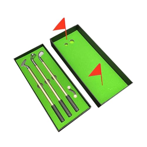 Harilla Golf-Stifteset, Schreibwaren, neuartige Golfschläger-Stifte mit Putting Green, mit Bällen und Flagge, Mini-Golfballstift für den Schreibtisch für von Harilla