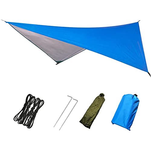Harilla Heavy Duty Zelt Tarp Hängematte Fliegenschutz 3x3m Großer Wasserdichter Camping Shelter Leichte Plane mit Tasche für Outdoor Reisen Camp, Blau Harilla Heavy Duty Zelt Tarp Hängematte Fliegenschutz 3x3m Großer Wasserdichter Camping Shelter Leichte Plane mit Tasche für Outdoor Reisen Camp, Blau von Harilla