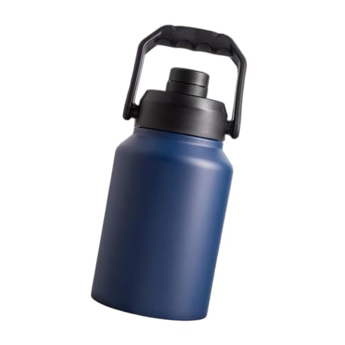 Harilla Isolierte Wasserflasche, Wasserkrug aus Edelstahl, auslaufsicher, große Trinkflasche für Training, Fitnessstudio, Outdoor, Reisen, Rucksackreisen, Blau 3.8l von Harilla