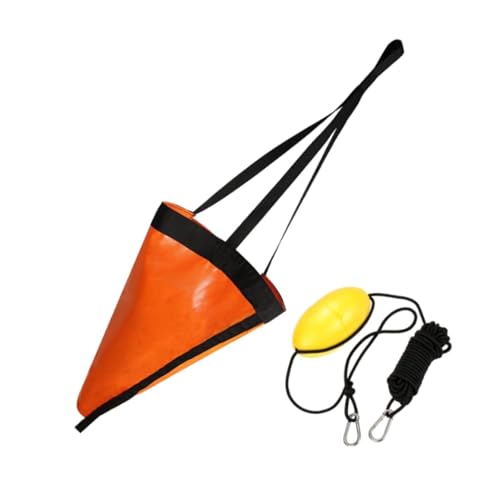 Harilla Kanu-Fischerboot-Seeanker-Set, tragbar, für Kajak-Angelzubehör, leichtes PVC-Material mit verstärktem Gurtband, 32 Zoll Orange von Harilla