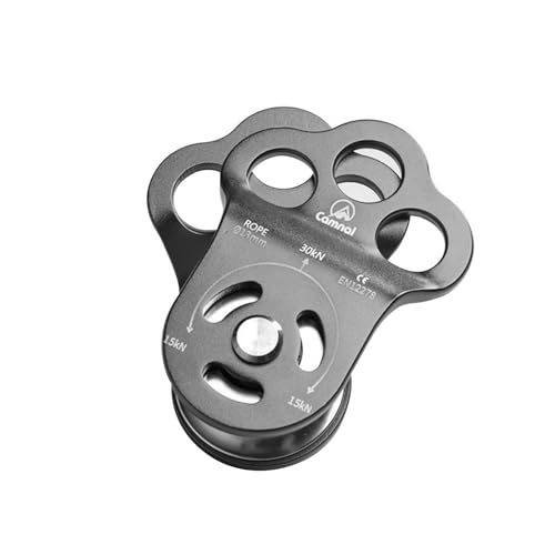 Harilla Kletterrolle für 8–13 mm Seil, Aluminium-Kletter-Einzelrolle, Heberolle, Seilrolle zum Abseilen und Wandern von Harilla