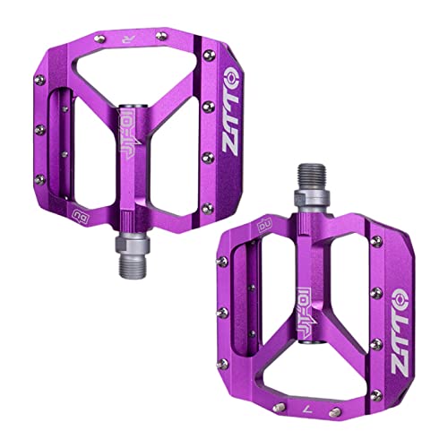 Harilla MTB Pedale abgedichtetes Lager rutschfeste ultraleichte Aluminiumlegierung 12 mm Fahrrad Flache Plattform Pedal Fahrradzubehör - Violett Harilla MTB Pedale abgedichtetes Lager rutschfeste ultraleichte Aluminiumlegierung 12 mm Fahrrad Flache Plattform Pedal Fahrradzubehör - Violett von Harilla