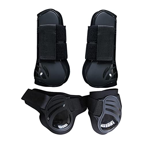 Harilla Pferdebeinschutz Gamaschen Wrapping 4er Set, Streichkappen Und Sehnengamaschen für Pferde Stoßdämpfend Und Atmungsaktiv, Schwarz XL Harilla Pferdebeinschutz Gamaschen Wrapping 4er Set, Streichkappen Und Sehnengamaschen für Pferde Stoßdämpfend Und Atmungsaktiv, Schwarz XL von Harilla