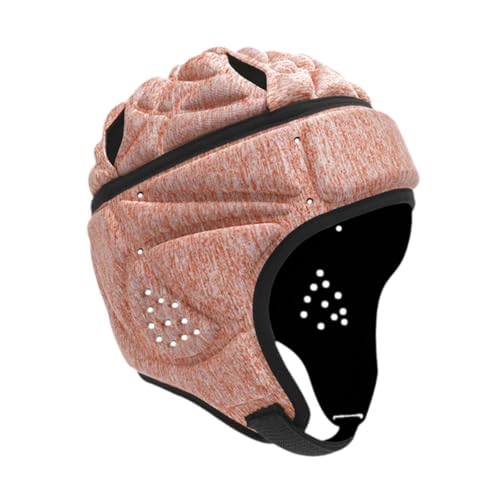 Harilla Rugby-Helm, Rugby-Kopfschutz, verstellbar, weicher Schutz, Rugby-Schutzkappe, Kopfbedeckung zum Spielen von Baseball-Werfern, Frauen und Männer, Rosa von Harilla