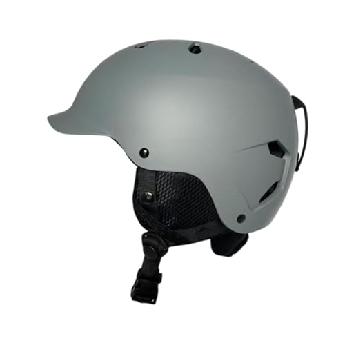 Harilla Schnee-Skihelm, Ski-Zubehör, tragbar, atmungsaktiv, bessere Polsterung, Kopfbedeckung, Skateboard-Helm für Radfahren, Skateboard, Herren, Grau von Harilla