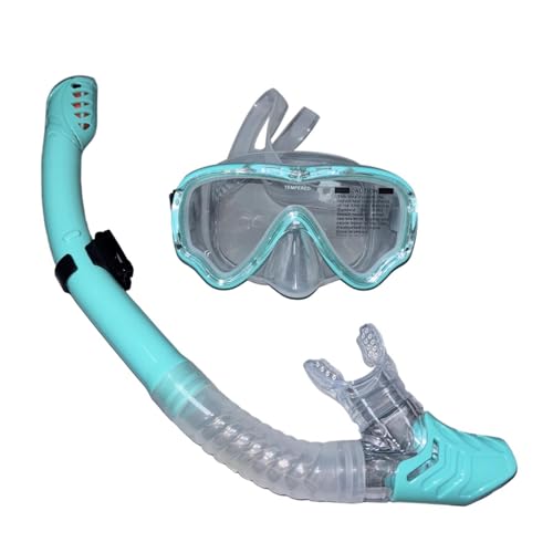 Harilla Tauchmaske und Schnorchel-Set, auslaufsichere Schwimmbrille für Erwachsene, Taucherbrille, Schnorchelausrüstung für Wassersport, Schwimmen, Blau Grün Harilla Tauchmaske und Schnorchel-Set, auslaufsichere Schwimmbrille für Erwachsene, Taucherbrille, Schnorchelausrüstung für Wassersport, Schwimmen, Blau Grün von Harilla