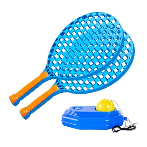 Harilla Tennis-Trainingsgerät, Selbstübungs-Tennis-Solo-Trainingsgerät, Hinterhof-Tennis-Rebounder-Set für Kinder, professionell, Blauer Schläger von Harilla