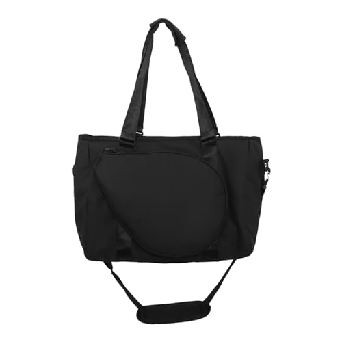 Harilla Tennis-Umhängetasche, Handtasche, leichtes Pack, tragbare Tennis-Tragetasche für Damen für Pickleball-Tennisschläger-Reisen, Schwarz von Harilla