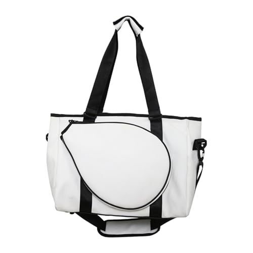 Harilla Tennis-Umhängetasche, Handtasche, leichtes Pack, tragbare Tennis-Tragetasche für Damen für Pickleball-Tennisschläger-Reisen, Weiß Harilla Tennis-Umhängetasche, Handtasche, leichtes Pack, tragbare Tennis-Tragetasche für Damen für Pickleball-Tennisschläger-Reisen, Weiß von Harilla