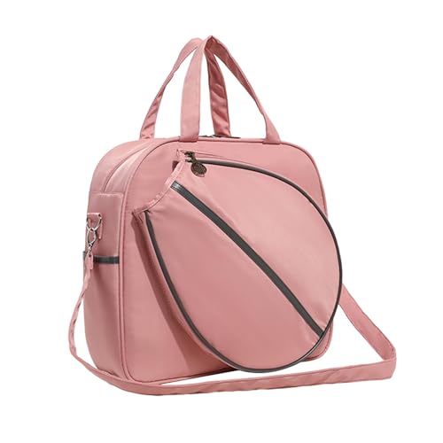 Harilla Tennistasche, Tennis-Umhängetasche, professionelle Schlägerabdeckung für Erwachsene, Verstellbarer Riemen, Badminton-Schlägertasche, ROSA von Harilla