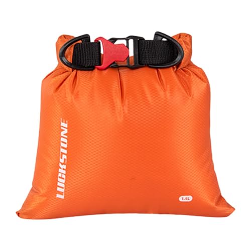 Harilla Wasserdichter Dry Bag Sack Leichte Kajak Float Tasche Wasserdichter Sack für Yoga Angeln Sportzubehör Driften, 1.5 L Orange von Harilla