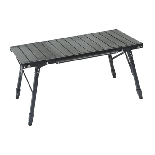 Klapptisch Igt Tisch Mehrzweck-Campingmöbel Abnehmbarer Campingtisch Camptisch für Hof Angeln Grillen Camping Garten, Schwarz 96x46x63cm von Harilla