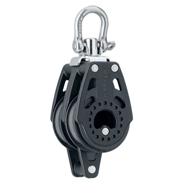 Harken Carbo 40 Mm Double Swivel Pulley With Shackle Schwarz von Harken