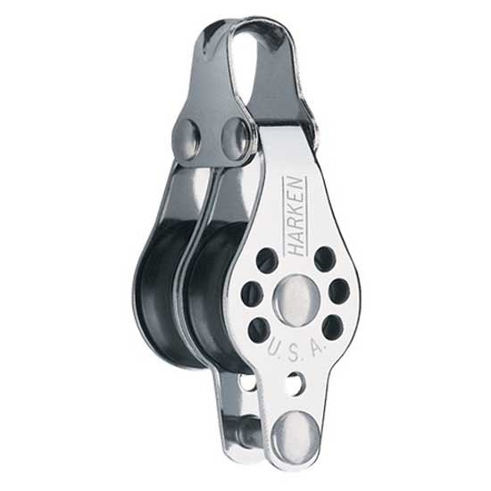 Harken Double Micro Pulley With Support Silber Harken Double Micro Pulley With Support Silber von Harken