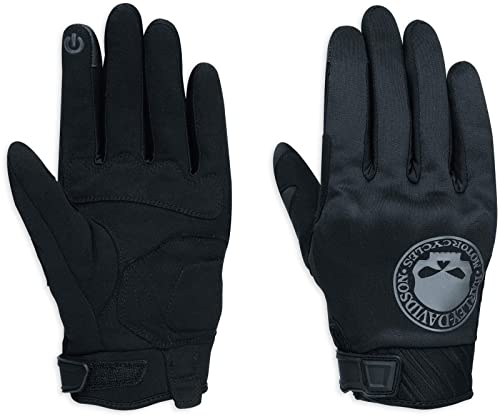 Harley-Davidson Herren Willie G Skull Softshell Motorrad-Handschuhe Touchscreen Handyhandschuhe Männer Motorbike Gloves, XXL von Harley Davidson