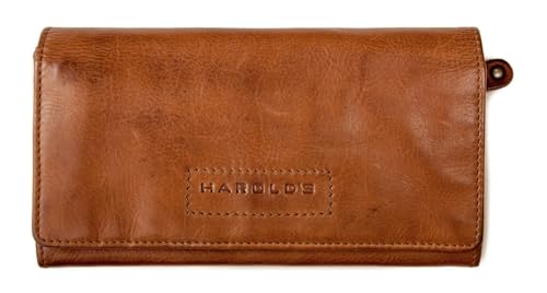 Harold's Geldbörse Leder 19 cm x 10 cm x 3 cm, Damen, Braun, Einfarbig, Reißverschluss, 10 Kreditkartenfächer Harold's Geldbörse Leder 19 cm x 10 cm x 3 cm, Damen, Braun, Einfarbig, Reißverschluss, 10 Kreditkartenfächer von Harold's