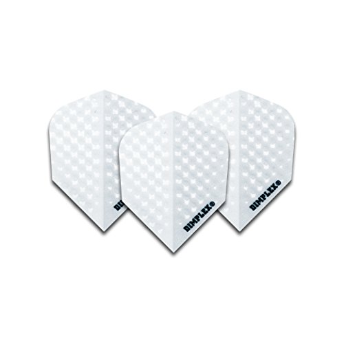 White Dimplex Dart Flights STD 4 sets pro pack (12 flights insgesamt) von Harrows