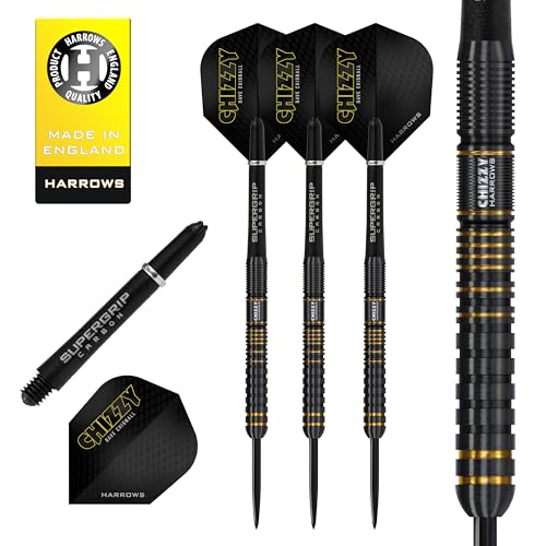 Harrows Dave Chisnall Chizzy Series 3-Spieler-Dart-Set I Professionelle Darts 90% Wolframstahl, ALLE Gewichte Pro Darts I 10-teiliges Set (21g) Harrows Dave Chisnall Chizzy Series 3-Spieler-Dart-Set I Professionelle Darts 90% Wolframstahl, ALLE Gewichte Pro Darts I 10-teiliges Set (21g) von Harrows