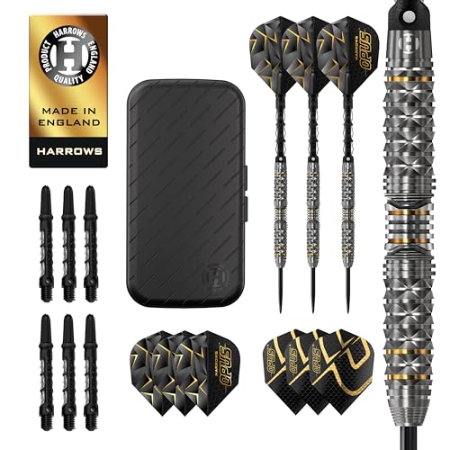 Harrows Opus Darts-Set I Professionelle Dartpfeile mit 90% Wolframstahlspitze, ALLE Gewichte Pro Darts I Riesiges 16-teiliges Set mit Carbon-ST-Schäften, Opus-Flights (21g) Harrows Opus Darts-Set I Professionelle Dartpfeile mit 90% Wolframstahlspitze, ALLE Gewichte Pro Darts I Riesiges 16-teiliges Set mit Carbon-ST-Schäften, Opus-Flights (21g) von Harrows